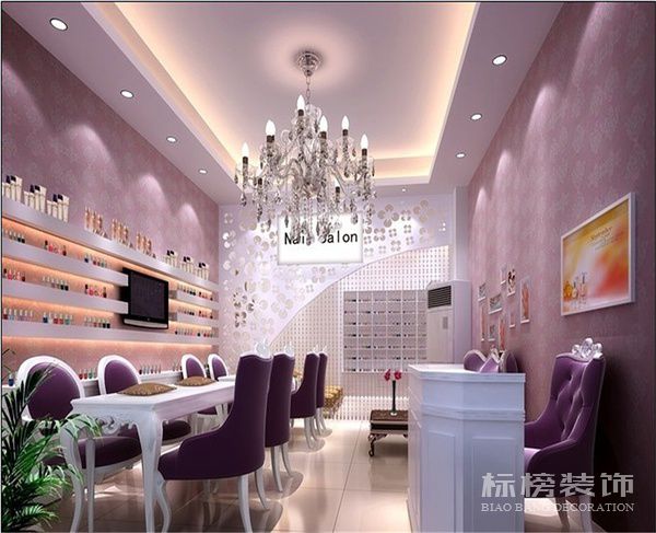 深圳美甲店墙面装饰怎么做？